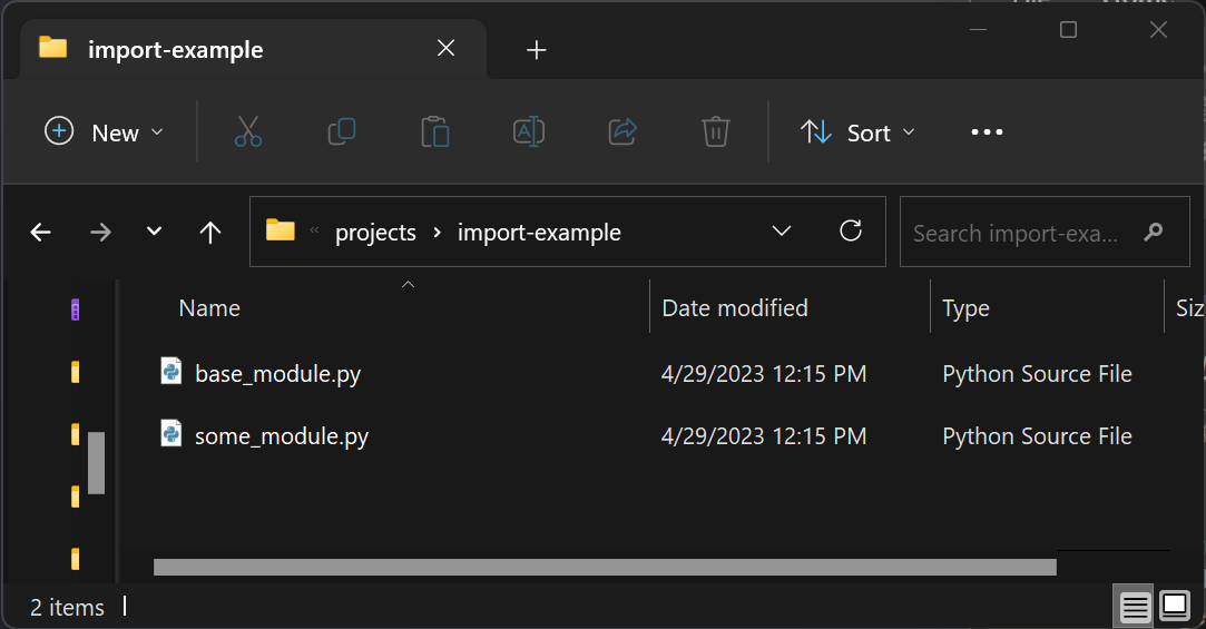 Import modules folder structure